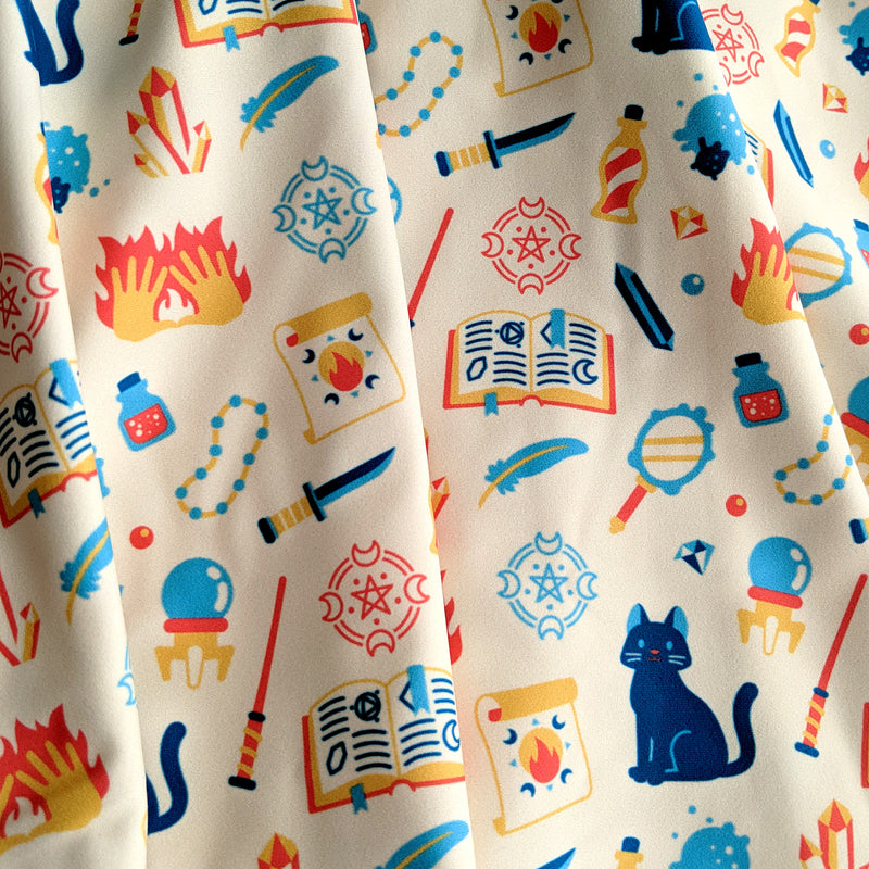 Wizard Skater Skirt - Geeky merchandise for people who play D&D - Merch to wear and cute accessories and stationery Paola&