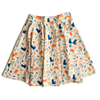 Wizard Skater Skirt - Geeky merchandise for people who play D&D - Merch to wear and cute accessories and stationery Paola's Pixels
