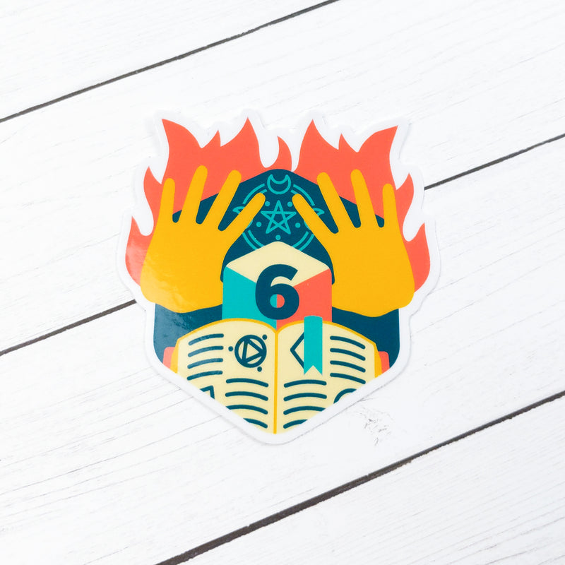 Wizard Sticker - Geeky merchandise for people who play D&D - Merch to wear and cute accessories and stationery Paola&