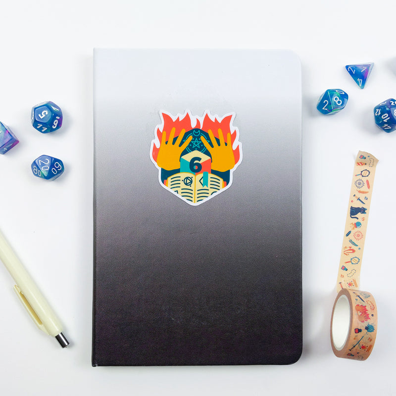 Wizard Sticker - Geeky merchandise for people who play D&D - Merch to wear and cute accessories and stationery Paola&
