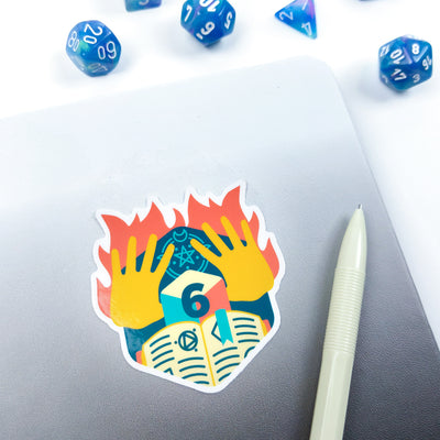Wizard Sticker - Geeky merchandise for people who play D&D - Merch to wear and cute accessories and stationery Paola's Pixels