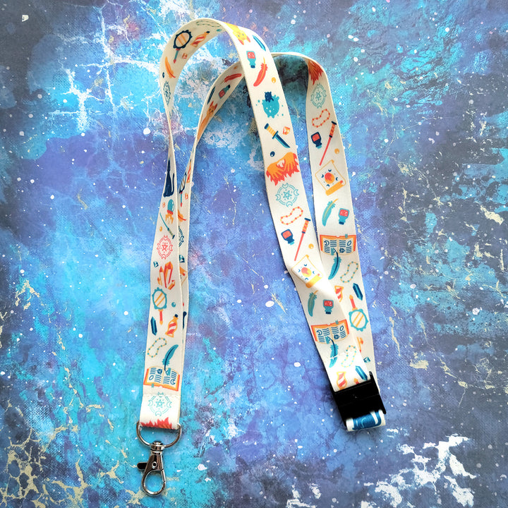 Wizard Lanyard - Geeky merchandise for people who play D&D - Merch to wear and cute accessories and stationery Paola's Pixels