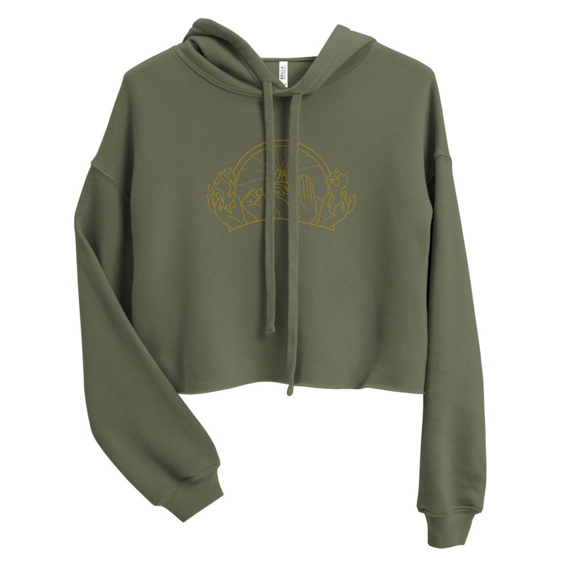 Hands of Fate Cropped Hoodie - Geeky merchandise for people who play D&D - Merch to wear and cute accessories and stationery Paola&