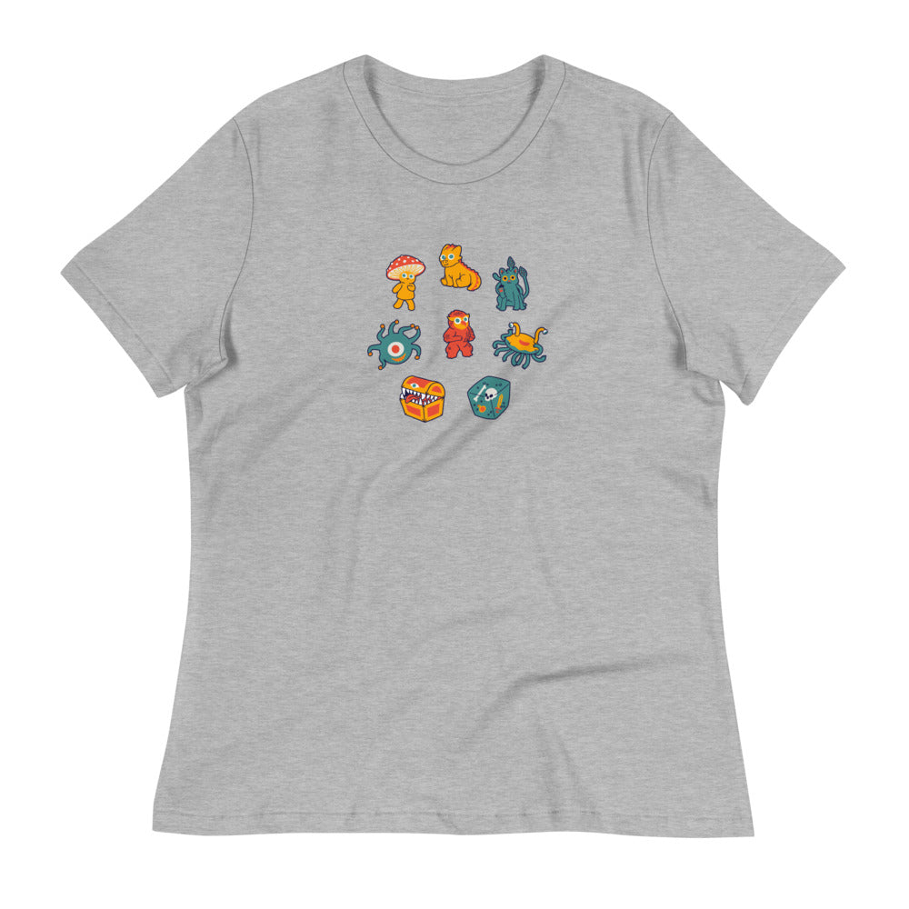 Monster Minis Women's Shirt - Geeky merchandise for people who play D&D - Merch to wear and cute accessories and stationery Paola's Pixels