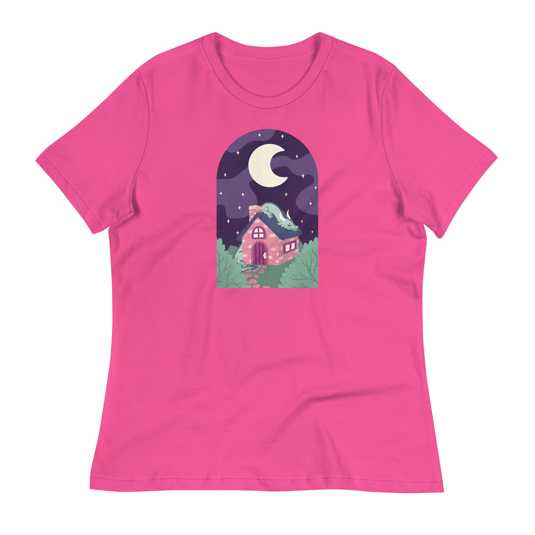 Sleepy DragInn Women's Shirt - Geeky merchandise for people who play D&D - Merch to wear and cute accessories and stationery Paola's Pixels
