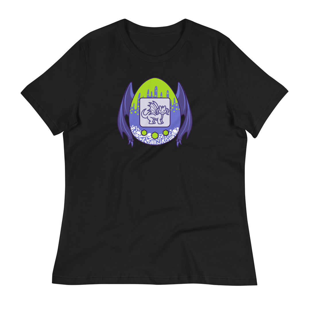 Dragon Tamagotchi Women's Shirt - Geeky merchandise for people who play D&D - Merch to wear and cute accessories and stationery Paola's Pixels