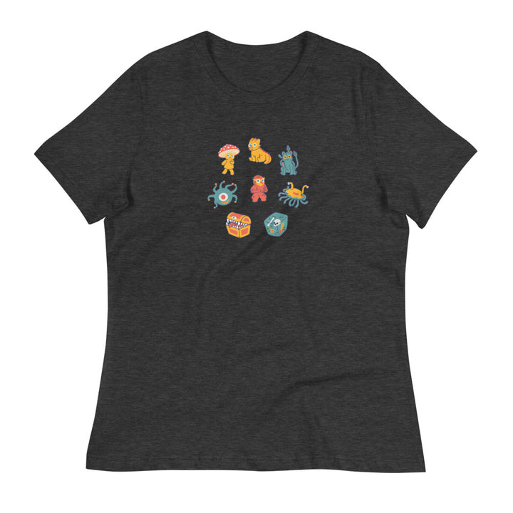Monster Minis Women's Shirt - Geeky merchandise for people who play D&D - Merch to wear and cute accessories and stationery Paola's Pixels