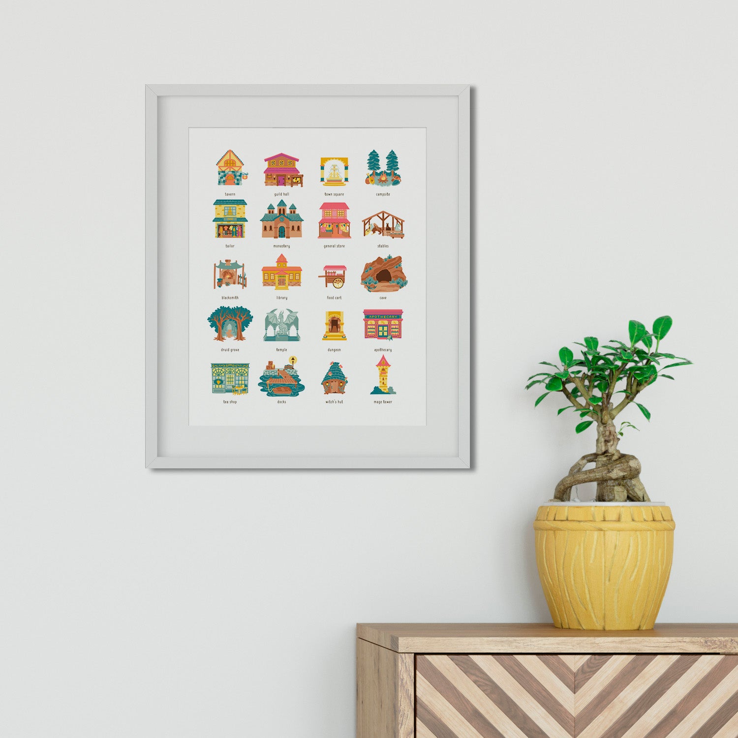 World Building Print - Geeky merchandise for people who play D&D - Merch to wear and cute accessories and stationery Paola's Pixels