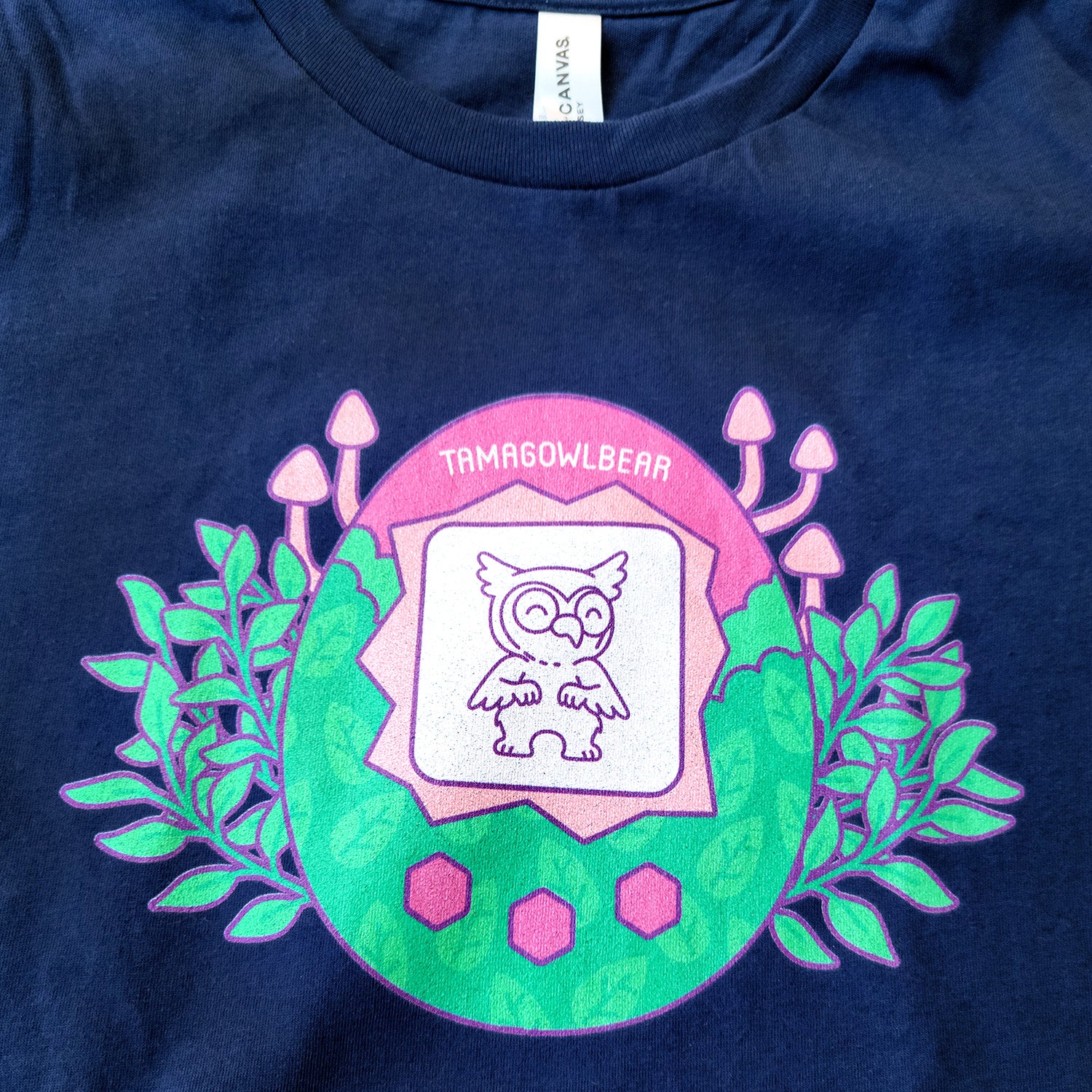 Pink Tamagowlbear Women's Shirt - Geeky merchandise for people who play D&D - Merch to wear and cute accessories and stationery Paola's Pixels