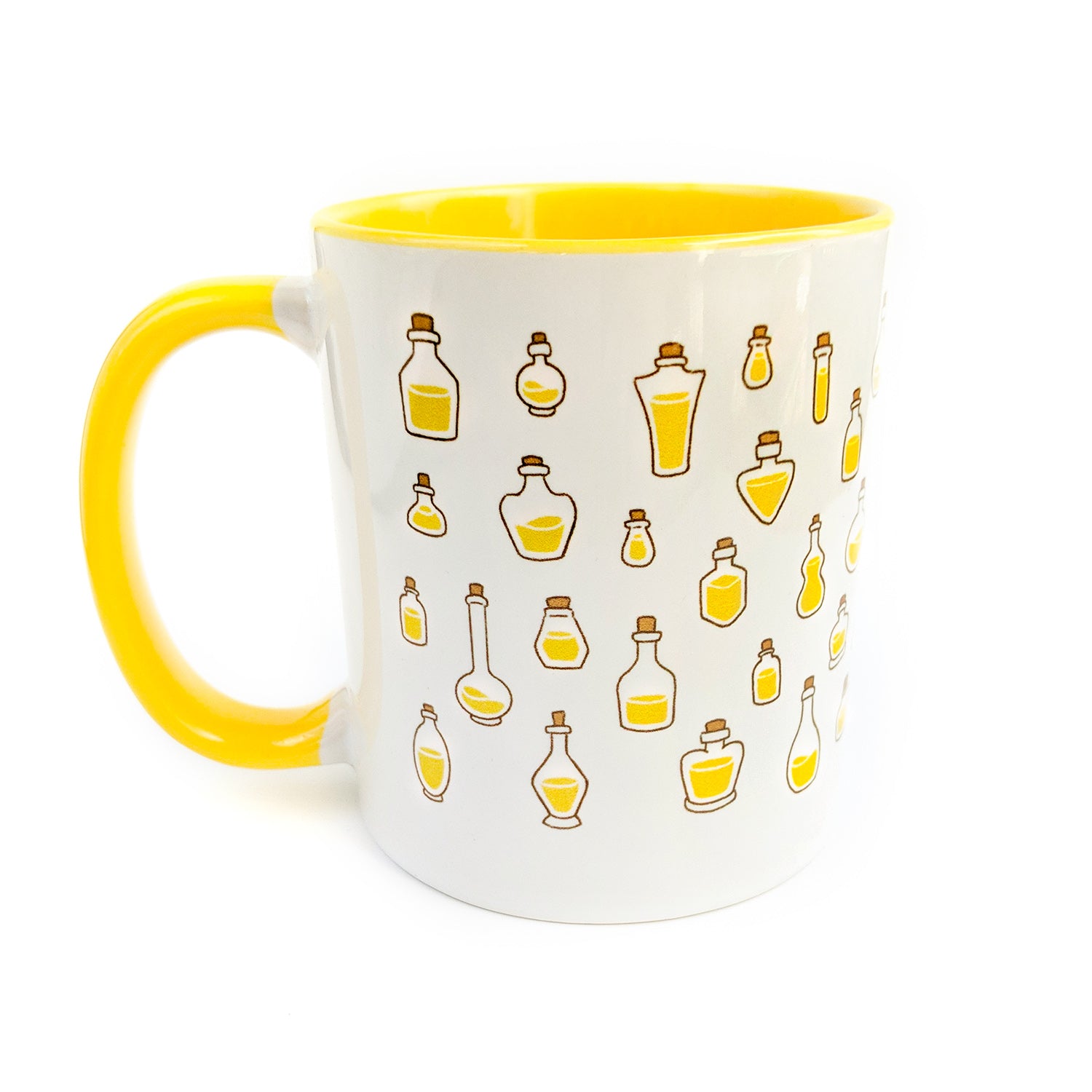 Yellow Stamina Potions Mug - Geeky merchandise for people who play D&D - Merch to wear and cute accessories and stationery Paola's Pixels