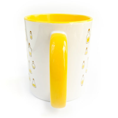 Yellow Stamina Potions Mug - Geeky merchandise for people who play D&D - Merch to wear and cute accessories and stationery Paola's Pixels
