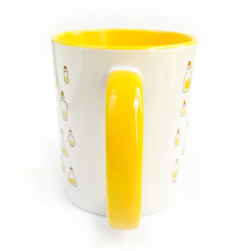 Yellow Stamina Potions Mug - Geeky merchandise for people who play D&D - Merch to wear and cute accessories and stationery Paola&