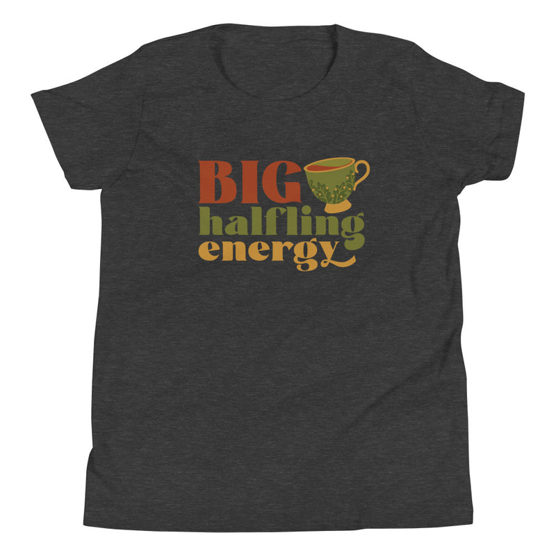 Big Halfling Energy Youth Shirt - Geeky merchandise for people who play D&D - Merch to wear and cute accessories and stationery Paola&