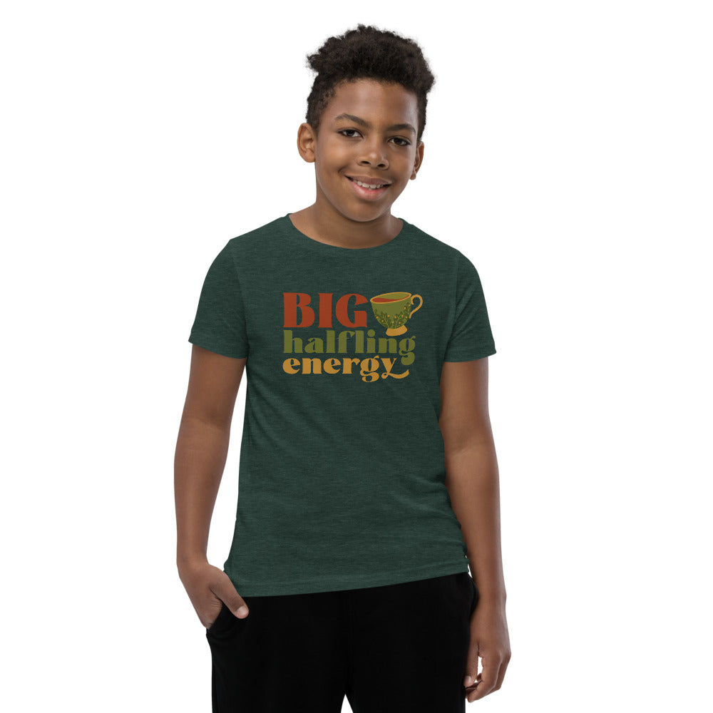 Big Halfling Energy Youth Shirt - Geeky merchandise for people who play D&D - Merch to wear and cute accessories and stationery Paola's Pixels