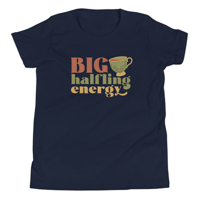 Big Halfling Energy Youth Shirt - Geeky merchandise for people who play D&D - Merch to wear and cute accessories and stationery Paola's Pixels