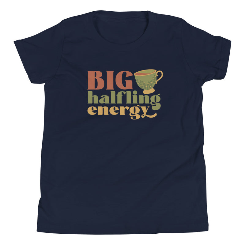 Big Halfling Energy Youth Shirt - Geeky merchandise for people who play D&D - Merch to wear and cute accessories and stationery Paola&
