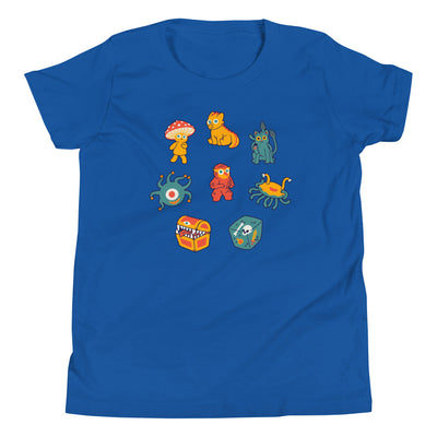 Monster Minis Youth Shirt - Geeky merchandise for people who play D&D - Merch to wear and cute accessories and stationery Paola's Pixels