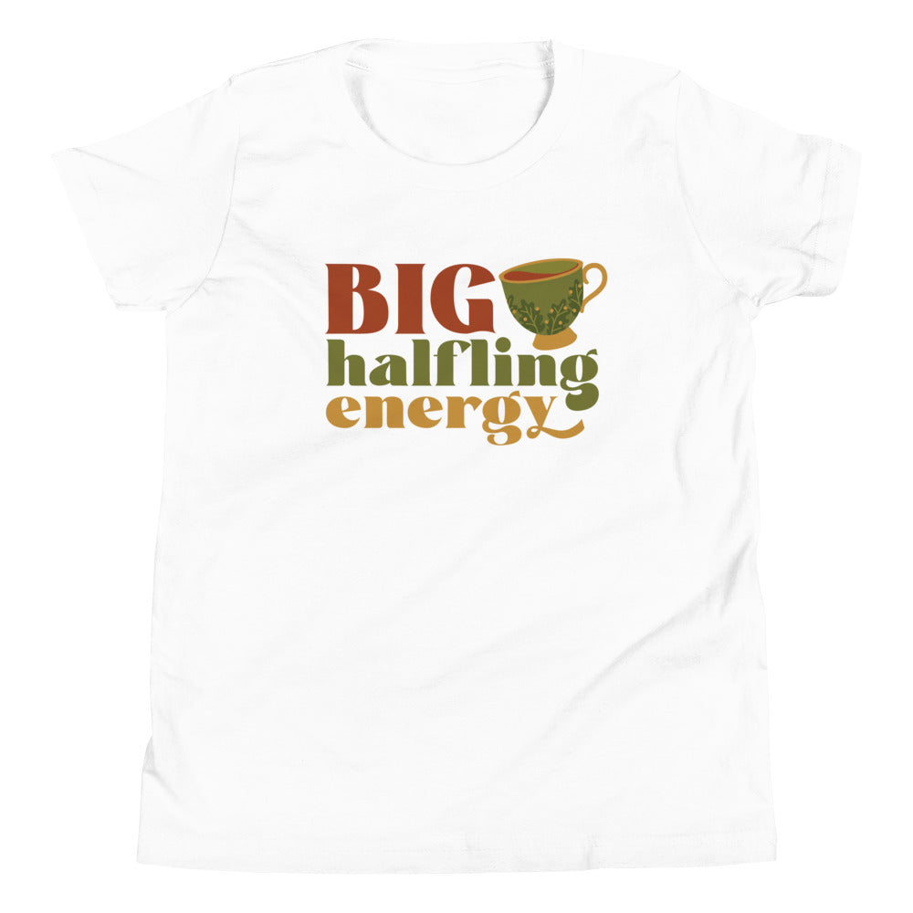 Big Halfling Energy Youth Shirt - Geeky merchandise for people who play D&D - Merch to wear and cute accessories and stationery Paola's Pixels